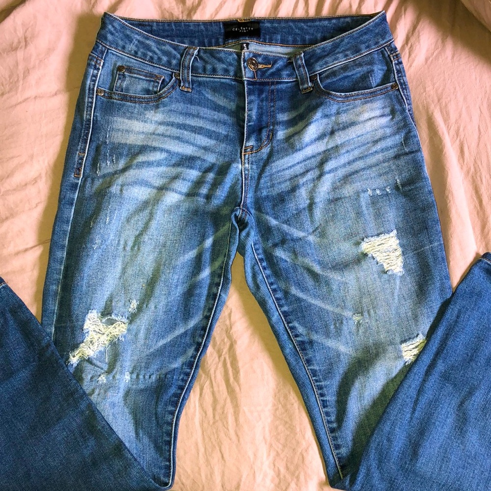 Celebrity Pink slightly ripped jeans